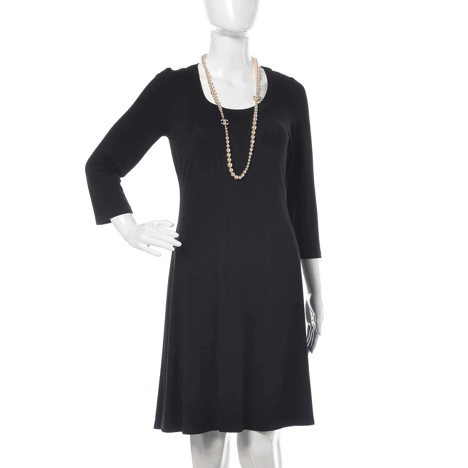 Chanel Graduated Pearl CC Long Necklace Light Gold 2 of 5