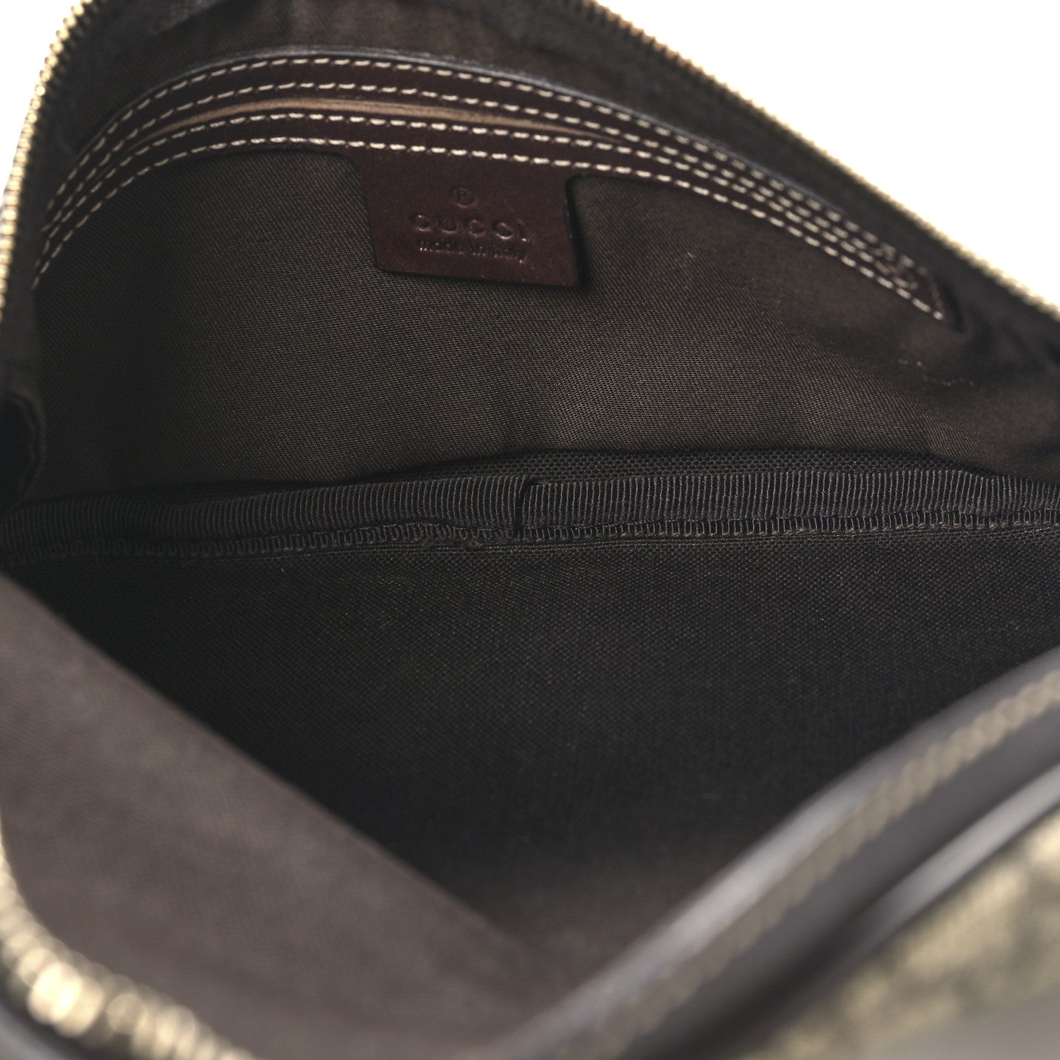 Gucci GG Supreme Monogram Belt Bag Dark Brown 5 of 12