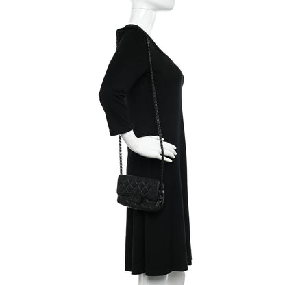 Chanel Aged Calfskin Quilted 2.55 Reissue Phone Holder With Chain So Black 2 of 12