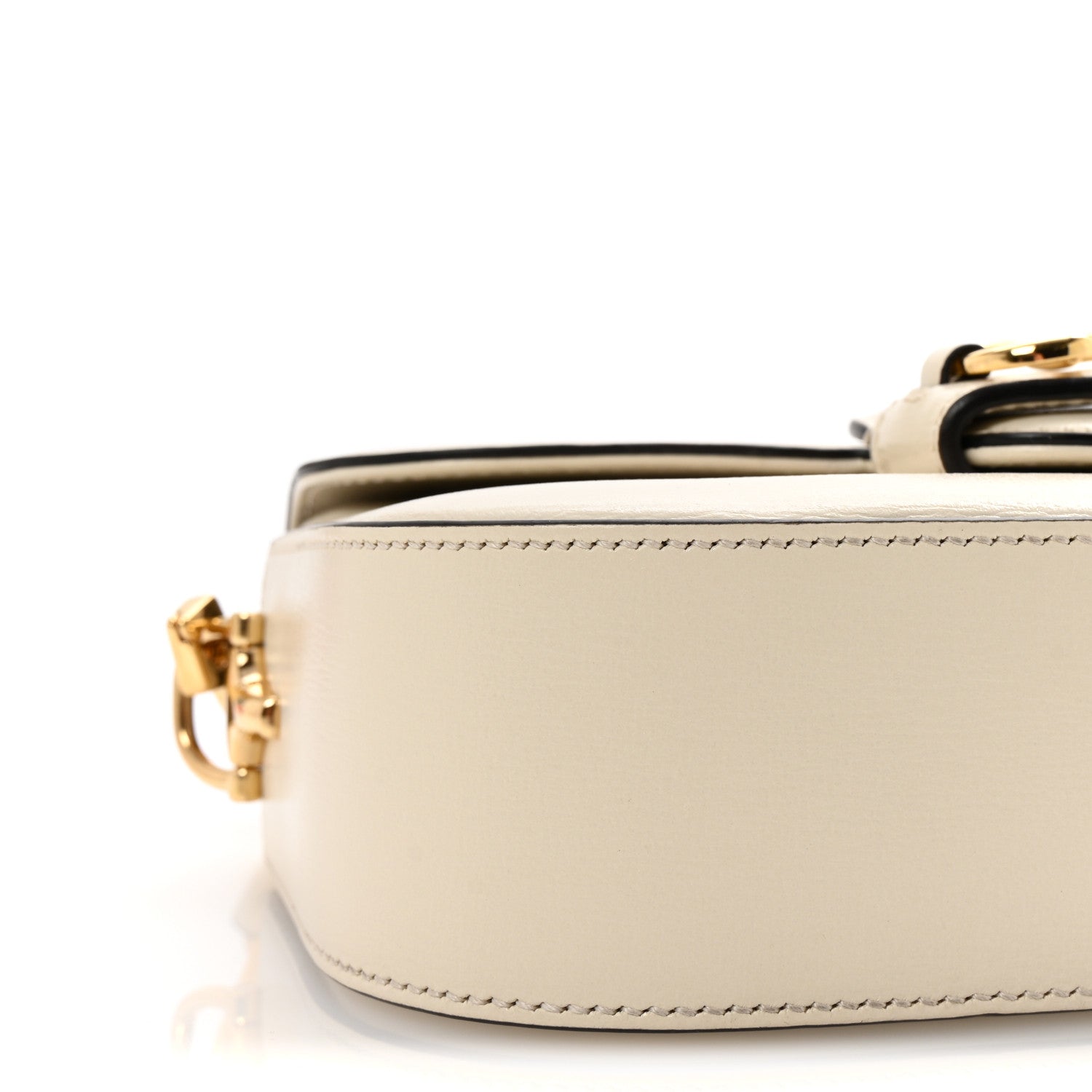 Gucci Azalea Calfskin Small Horsebit 1955 Chain Shoulder Bag Mystic White 9 of 10