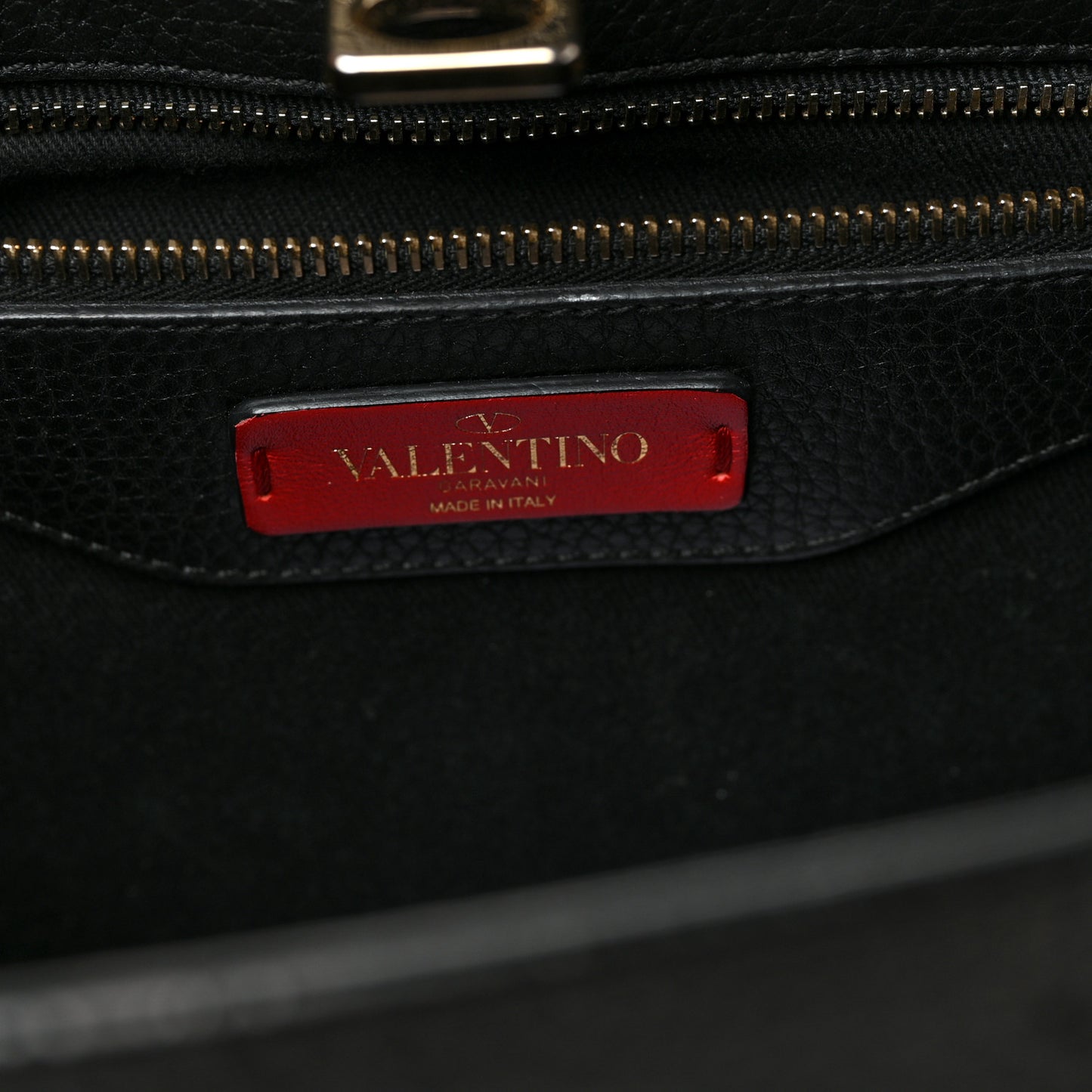 Pebbled Calfskin Large JoyLock Satchel Black