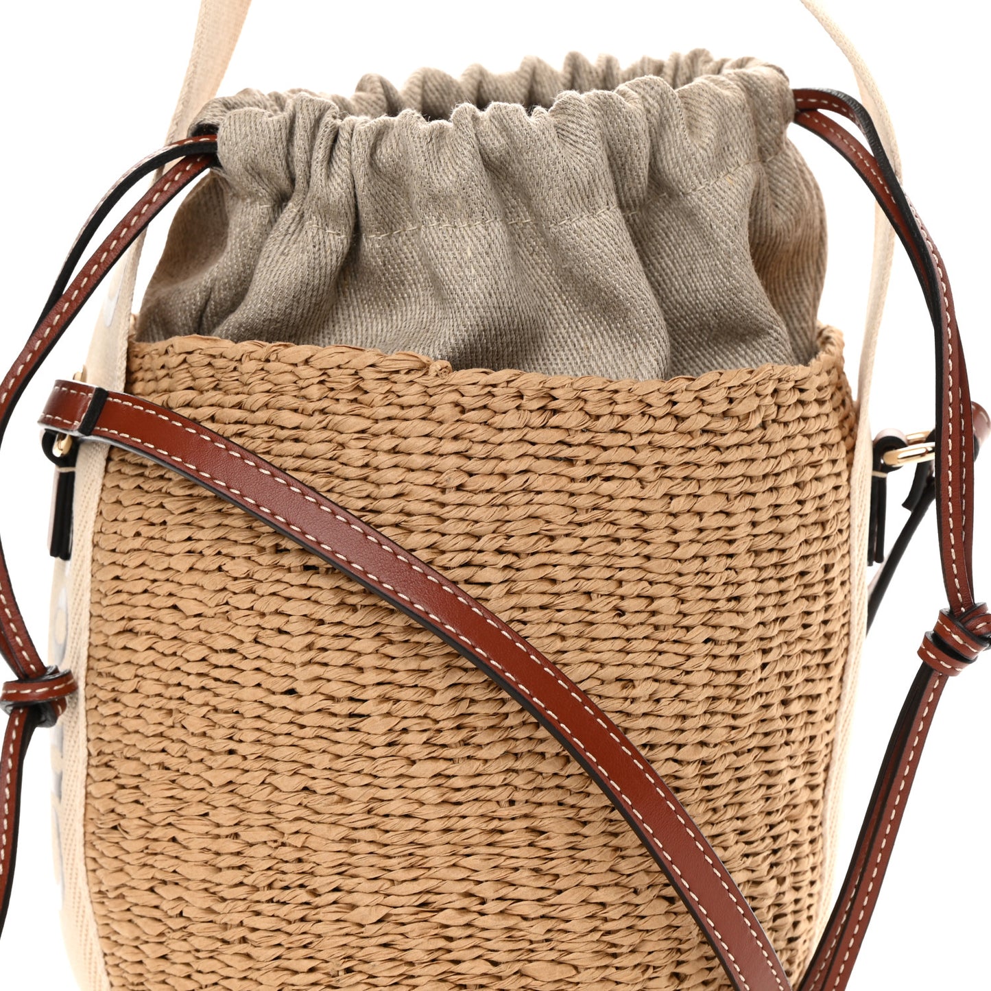 Natural Woven Fiber Small Woody Basket