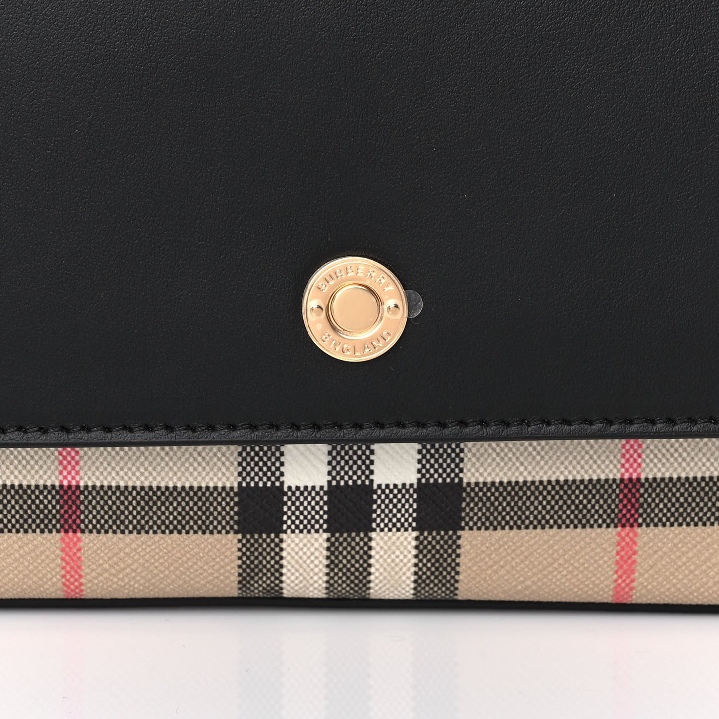 Calfskin Mini Vintage Check Note Bag Black