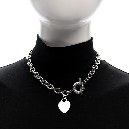 Tiffany Sterling Silver Heart Tag Toggle Necklace 2 of 4