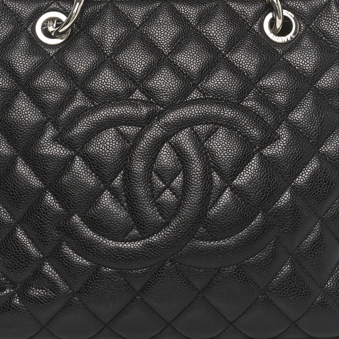 Caviar Quilted Grand Shopping Tote GST Black