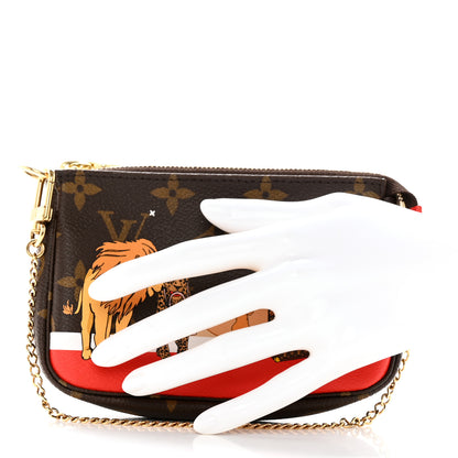 Louis Vuitton Monogram 2018 Christmas Animation Mini Cats Pochette Accessories 2 of 8