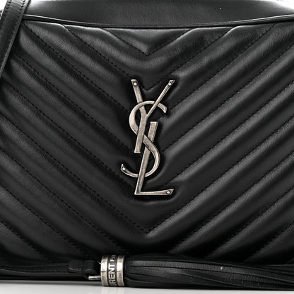 Saint Laurent Calfskin Matelasse Monogram Lou Camera Bag Black 8 of 11