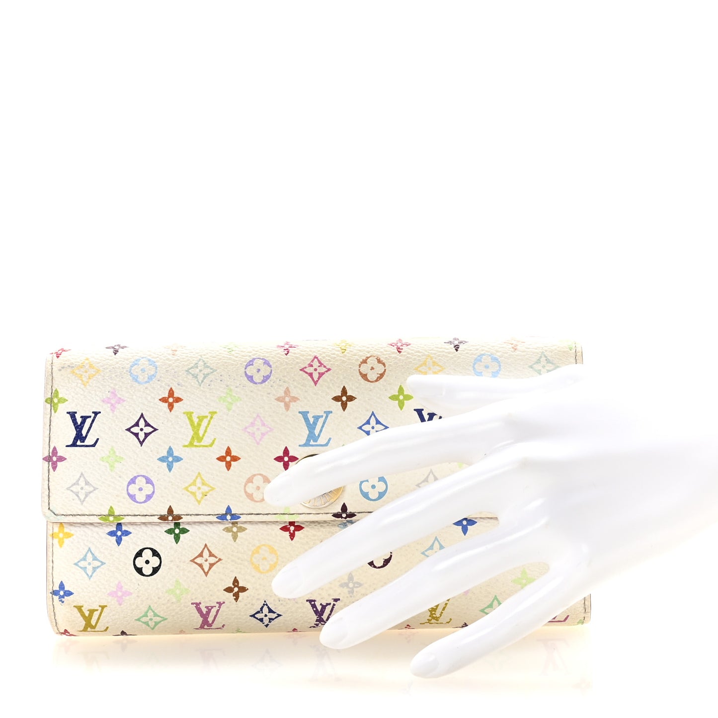 Monogram Multicolor Sarah Wallet White Citron