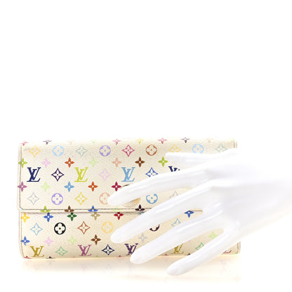 Louis Vuitton Monogram Multicolor Sarah Wallet White Citron 2 of 7