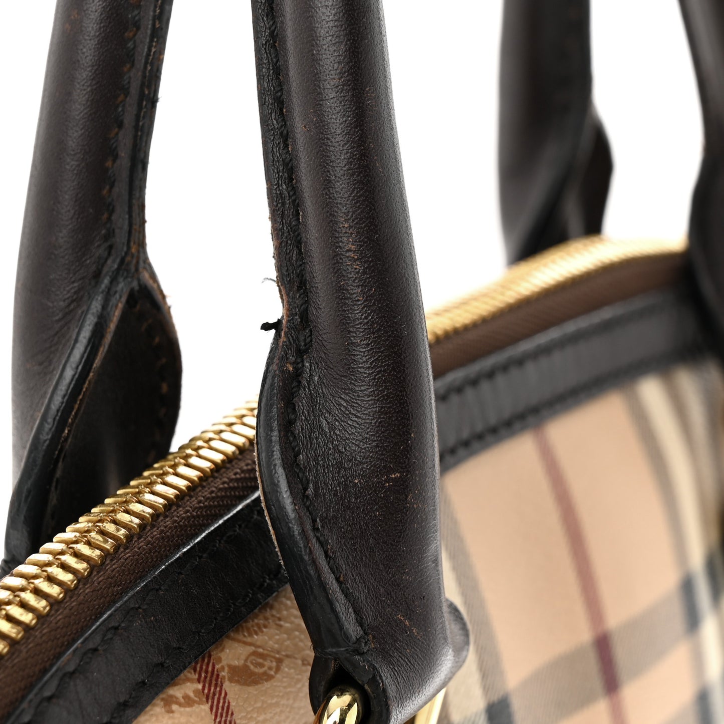 Haymarket Check Small Orchard Bowling Bag Chocolate