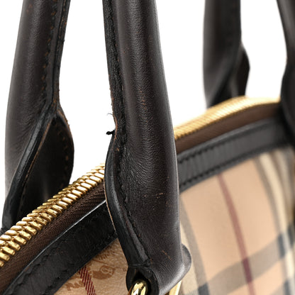 Burberry Haymarket Check Small Orchard Bowling Bag Chocolate 15 of 16