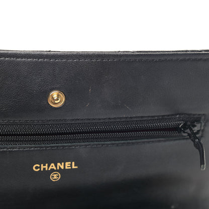 Chanel Lambskin Quilted Wallet On Chain WOC Black 6 of 6