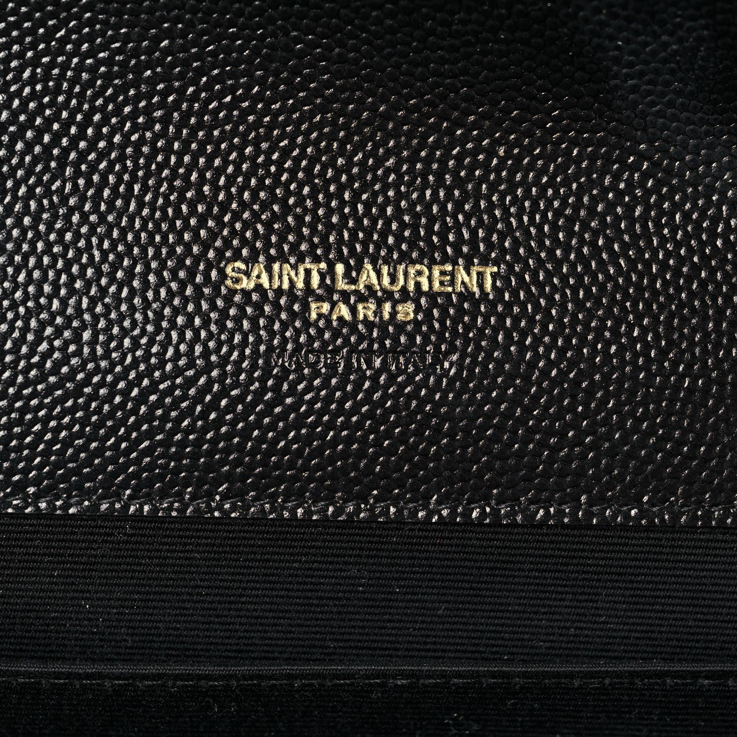 Saint Laurent Grain De Poudre Textured Mixed Matelasse Triquilt Monogram Clutch Black 6 of 13