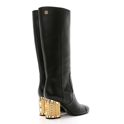 Chanel Lambskin Cap Toe Metiers D'Art High Boots 38 Black 4 of 10