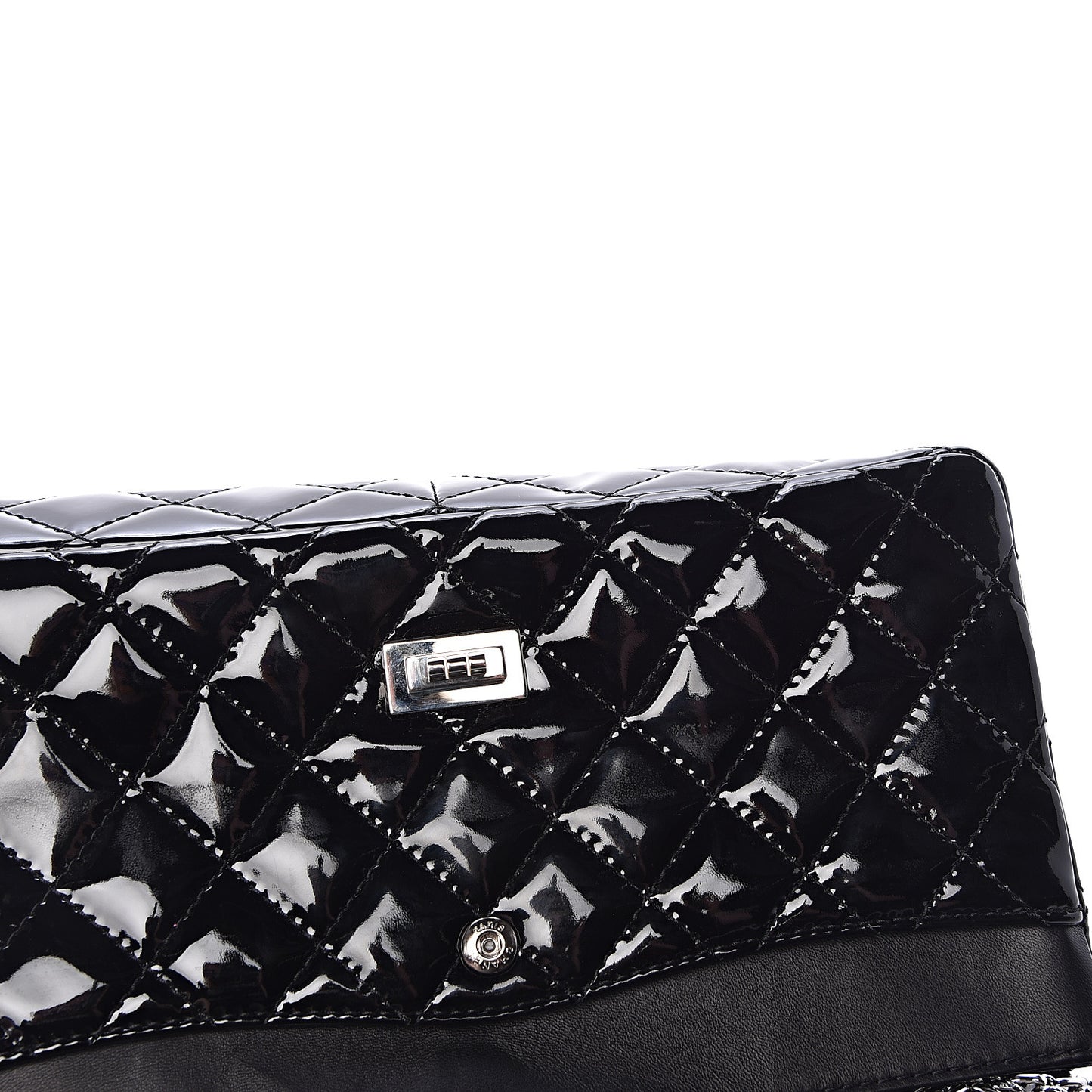 Patent Quilted 2.55 Reissue 227 Flap Black