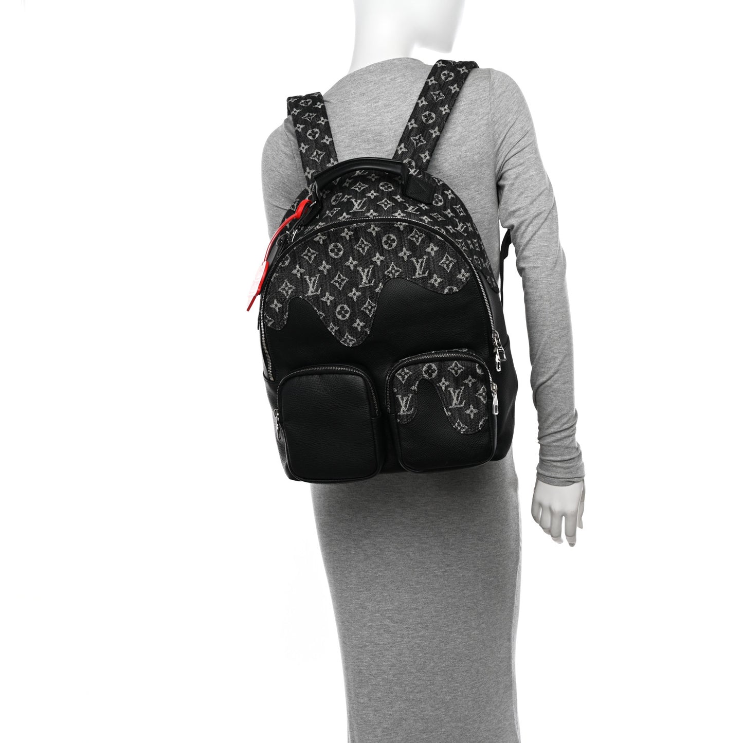 x NIGOLOUIS VUITTON x NIGO Taurillon Monogram Denim Drip Campus Backpack Black Black