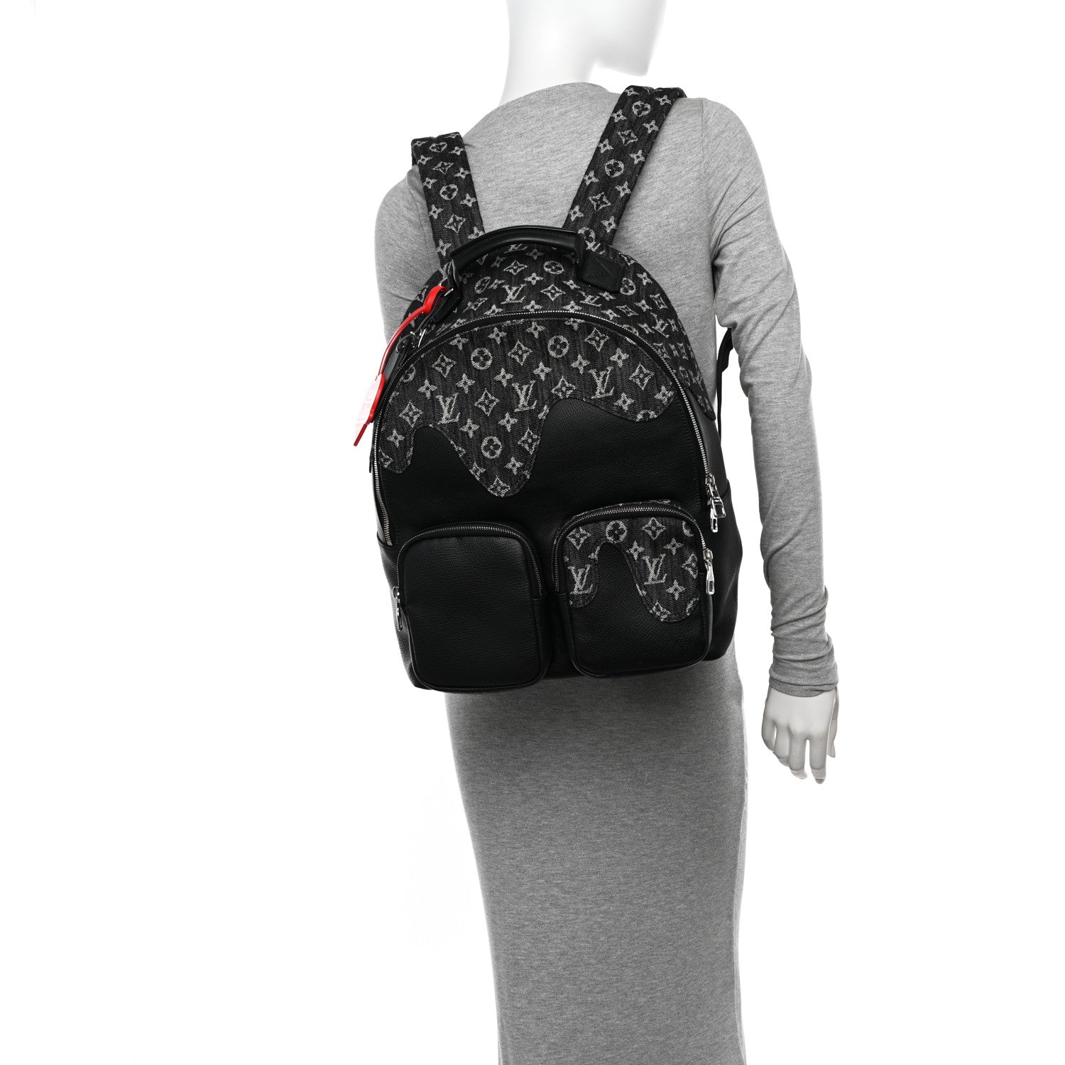 Louis Vuitton x NIGOLOUIS VUITTON x NIGO Taurillon Monogram Denim Drip Campus Backpack Black Black 2 of 12