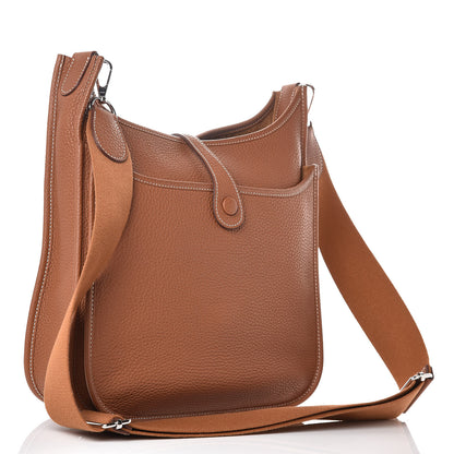 Hermes Taurillon Clemence Evelyne III PM Gold 3 of 8
