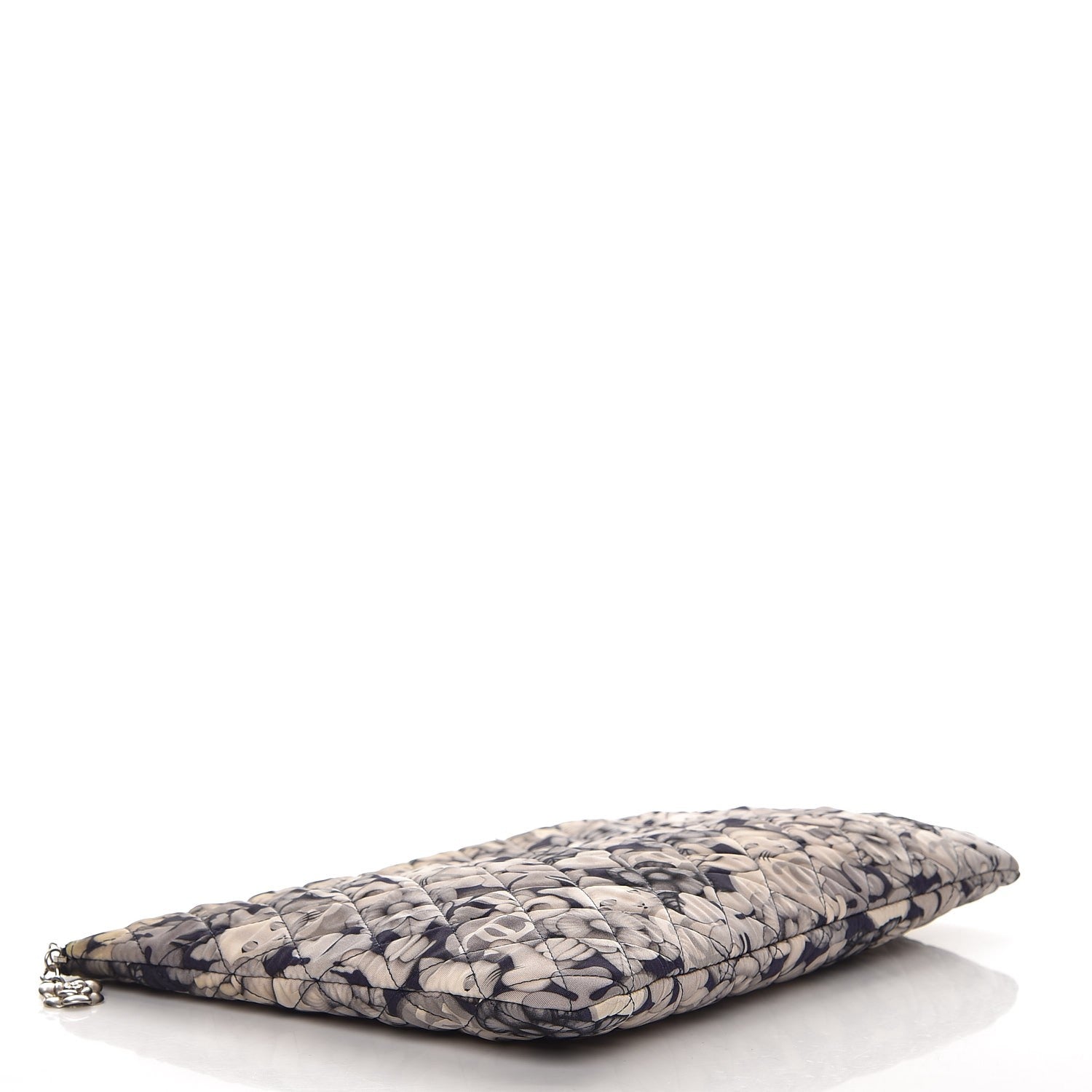 Chanel Nylon Quilted Large Cat Emoticon Cosmetic Case Navy 4 of 9