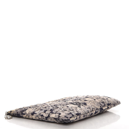 Chanel Nylon Quilted Large Cat Emoticon Cosmetic Case Navy 4 of 9