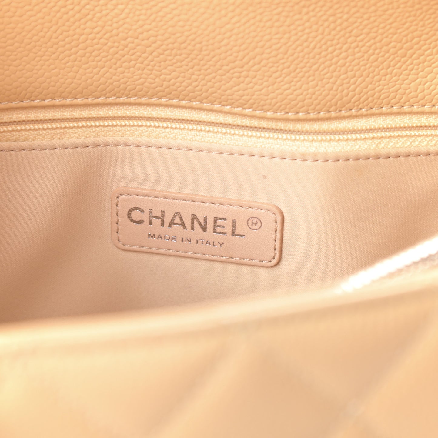 Caviar Quilted Grand Shopping Tote GST Beige