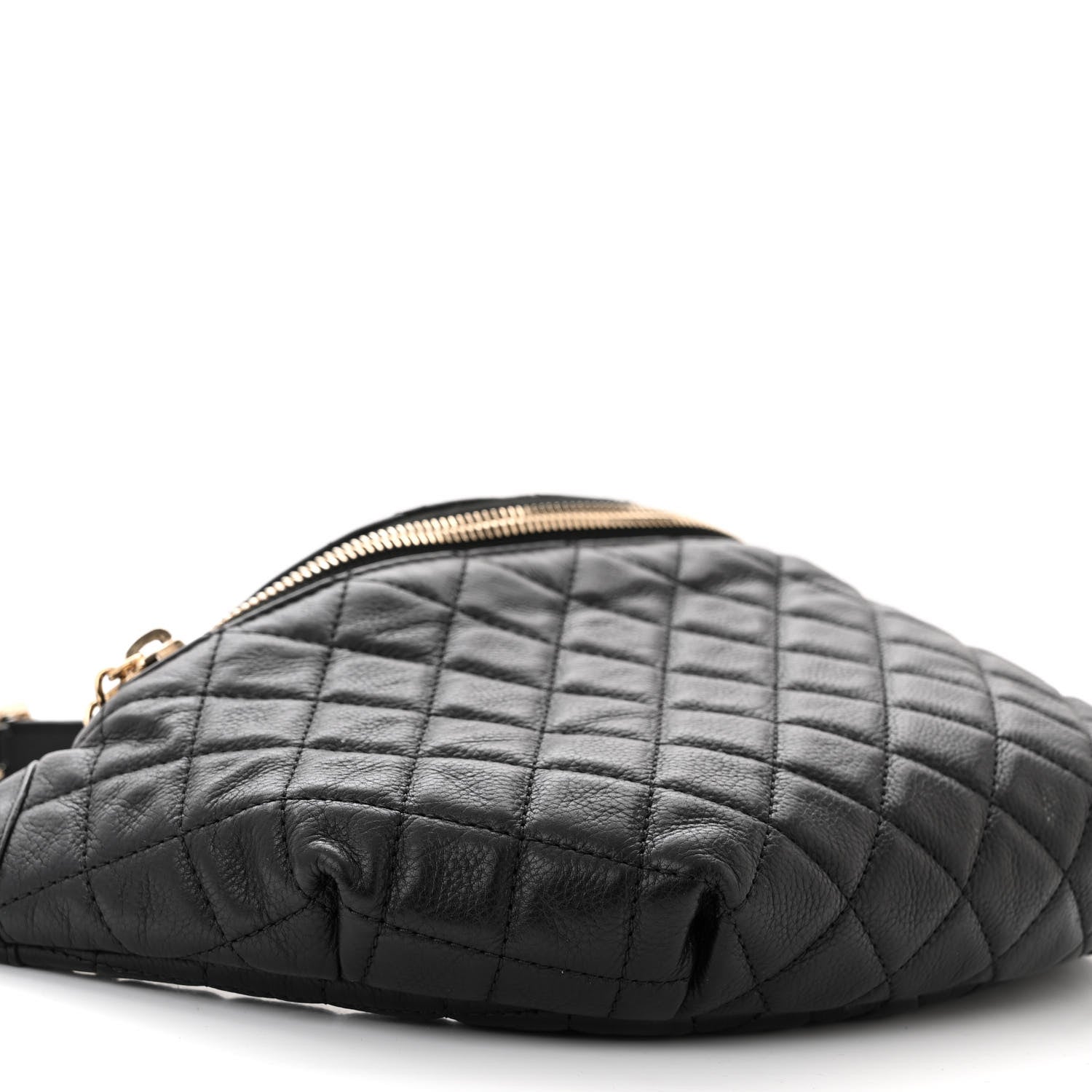 Chanel Calfskin Quilted Banane Waist Bag Fanny Pack Black 9 of 12