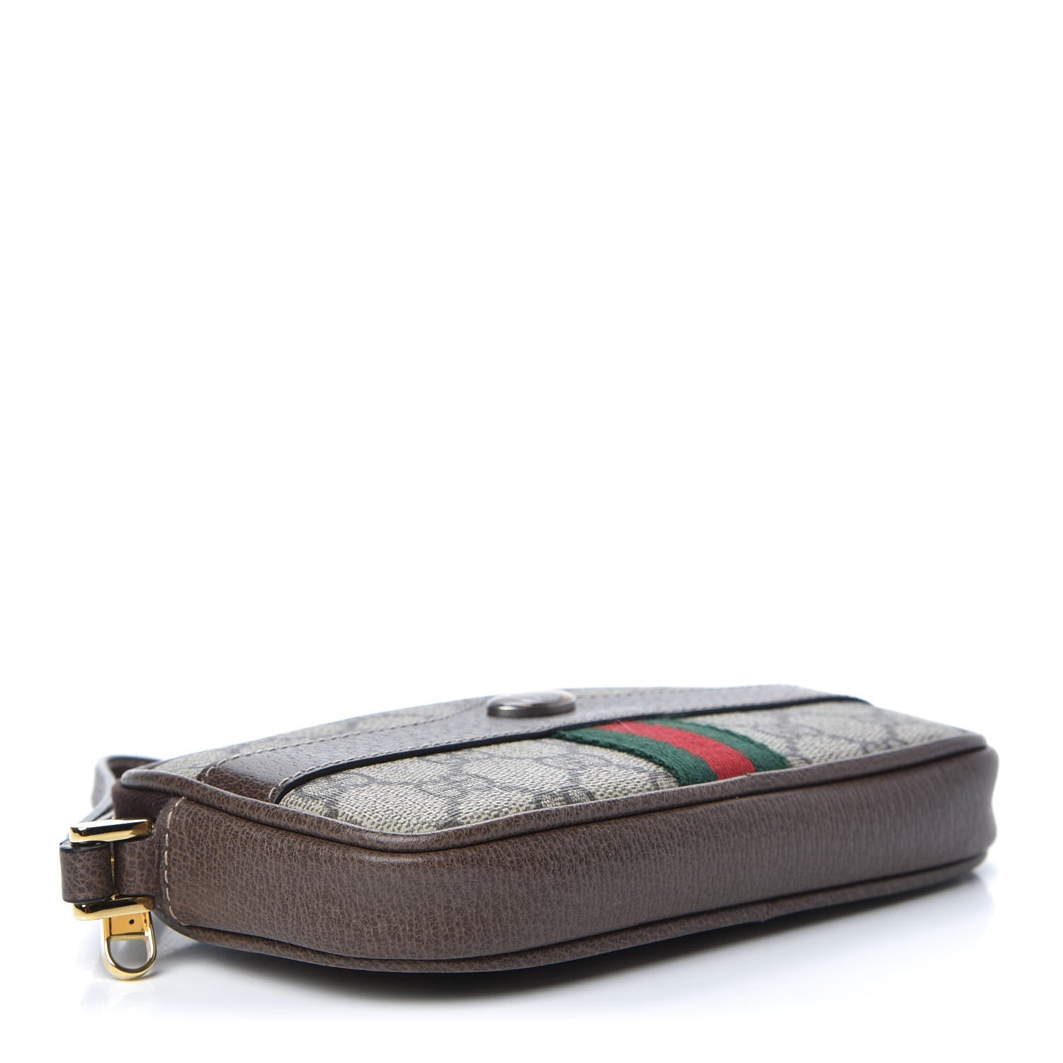 Gucci GG Supreme Monogram Ophidia Phone Case Wristlet Brown 4 of 8