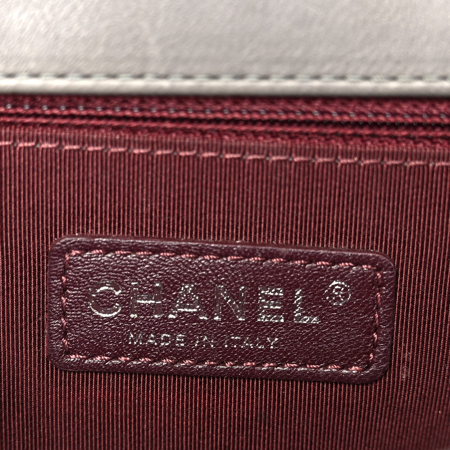 Chanel Calfskin Double Stitch New Medium Boy Flap Grey 5 of 10