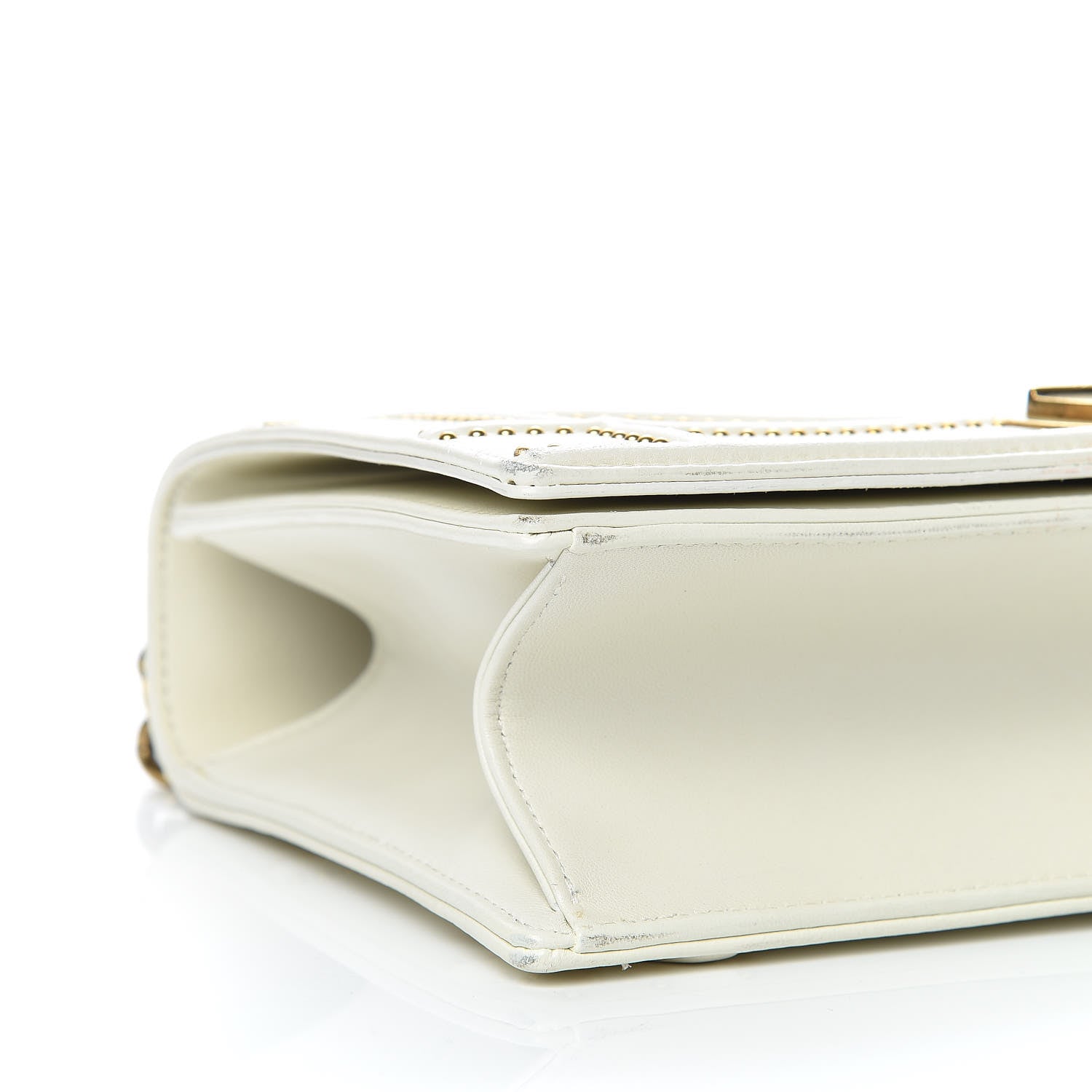 Christian Dior Lambskin Studded Medium Diorama Flap Bag Latte 5 of 11