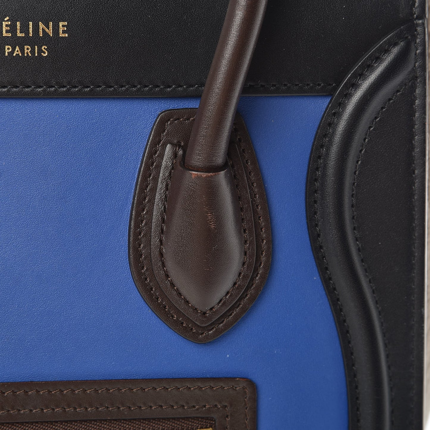 Smooth Calfskin Bullhide Nano Tri-Color Luggage Indigo