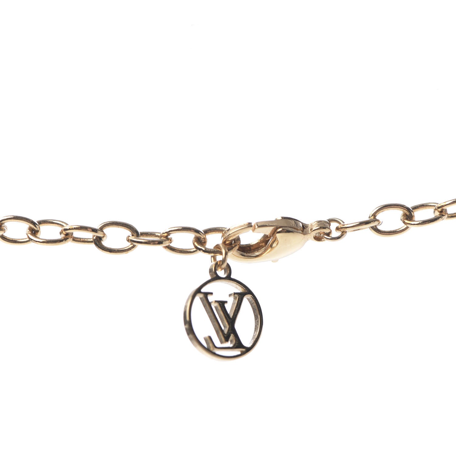 Louis Vuitton Logomania Sautoir Necklace Silver Gold 5 of 5