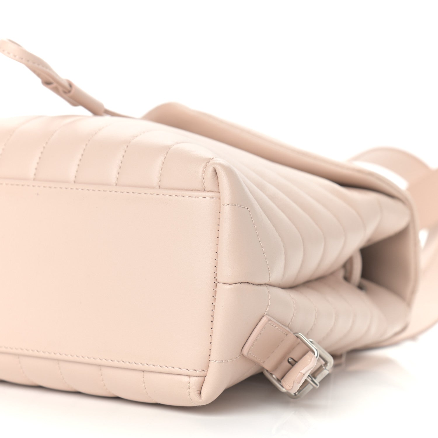 Saint Laurent Calfskin Y Quilted Monogram Small Loulou Backpack Dark Beige 9 of 9