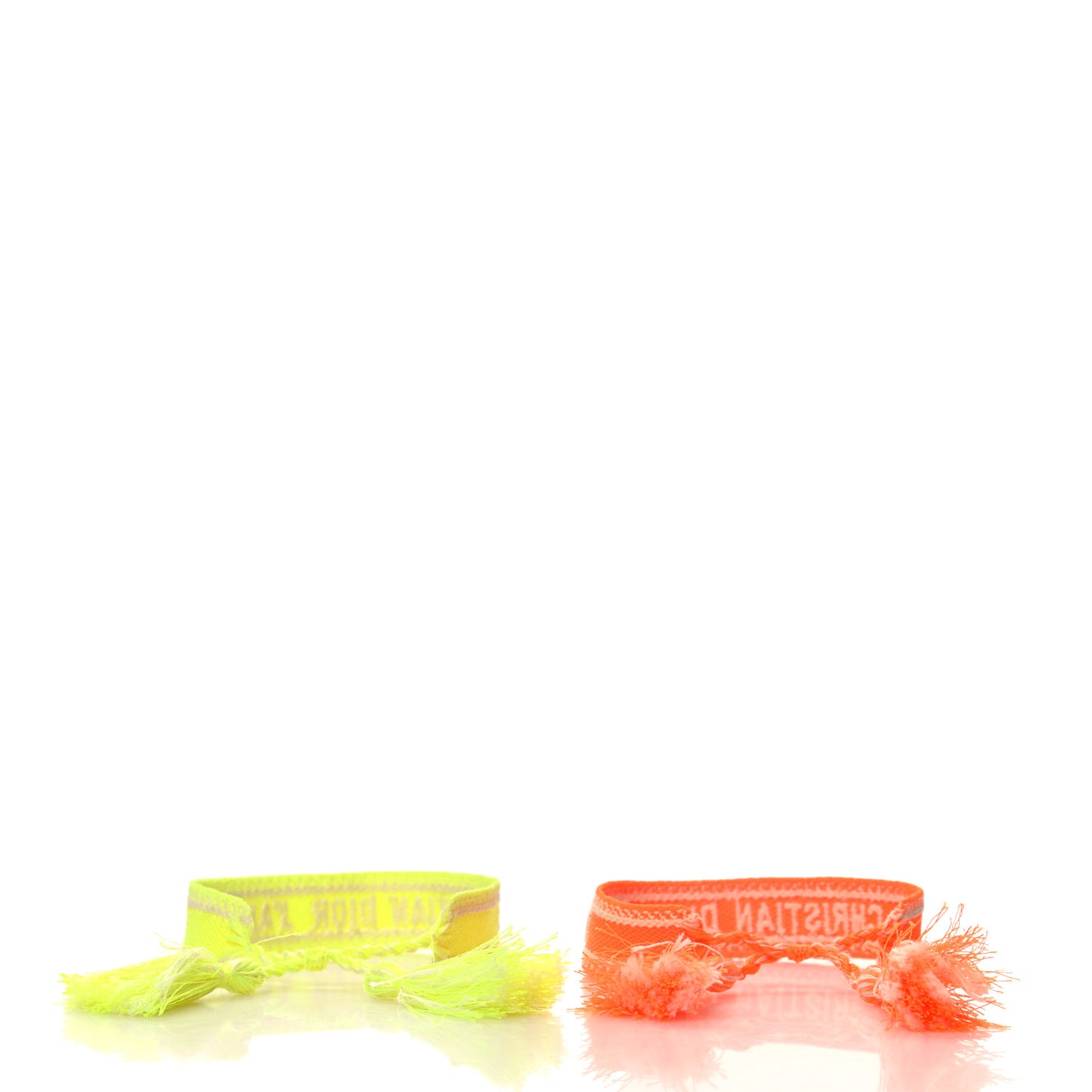 Woven Cotton J'Adior Friendship Bracelet Set Fluorescent Yellow Orange