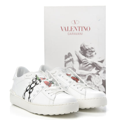 Valentino Garavani X UNDERCOVER Calfskin Womens Untitled Rockstud Open Sneakers 41 White 10 of 10