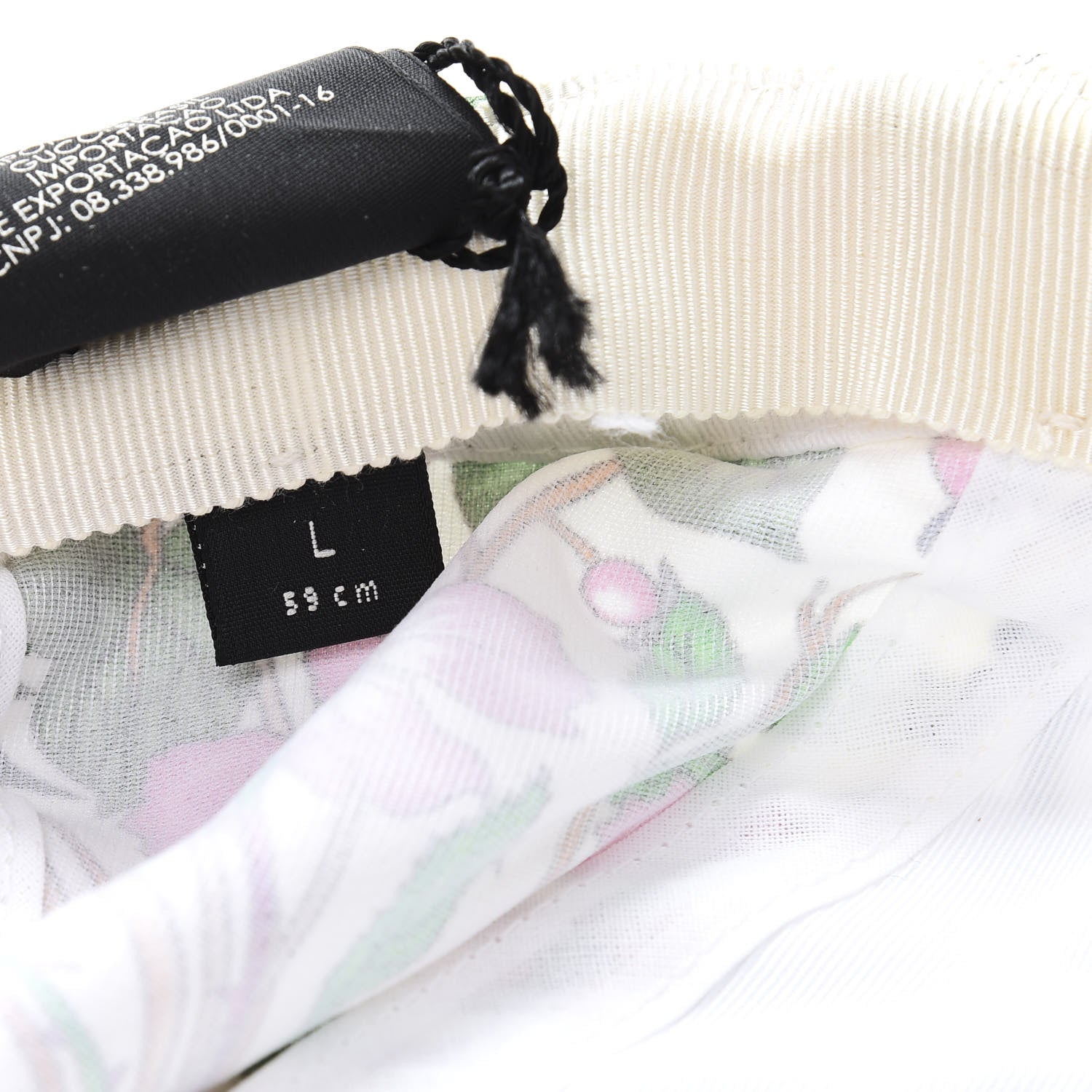 Gucci Silk PVC Flora Print Baseball Cap White Multicolor 9 of 10