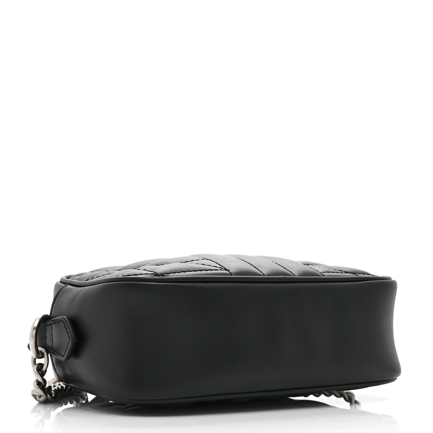 Calfskin Matelasse Aria Mini GG Marmont Chain Shoulder Bag Black