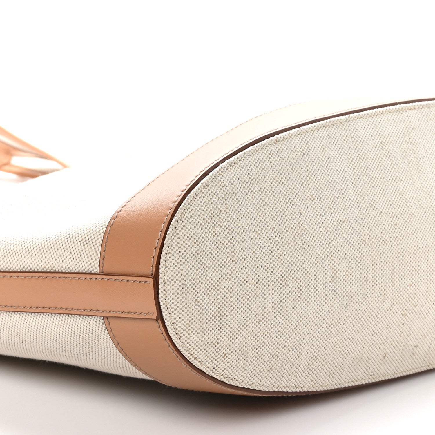 Prada Linen Vitello Medium Logo Tote Natural 8 of 9