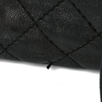 Chanel Goatskin Suede Calfskin Quilted Patchwork Drawstring Bag Black 13 of 14