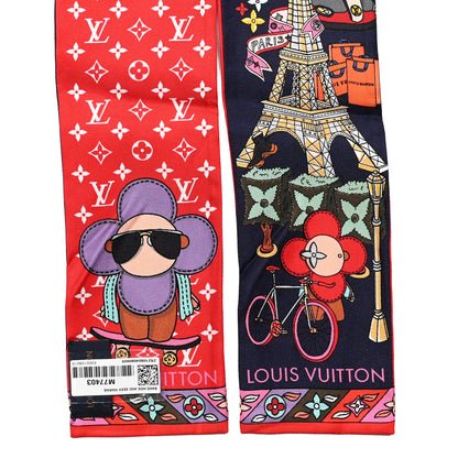 Louis Vuitton Silk Monogram Hide and Seek Bandeau Marine 2 of 3