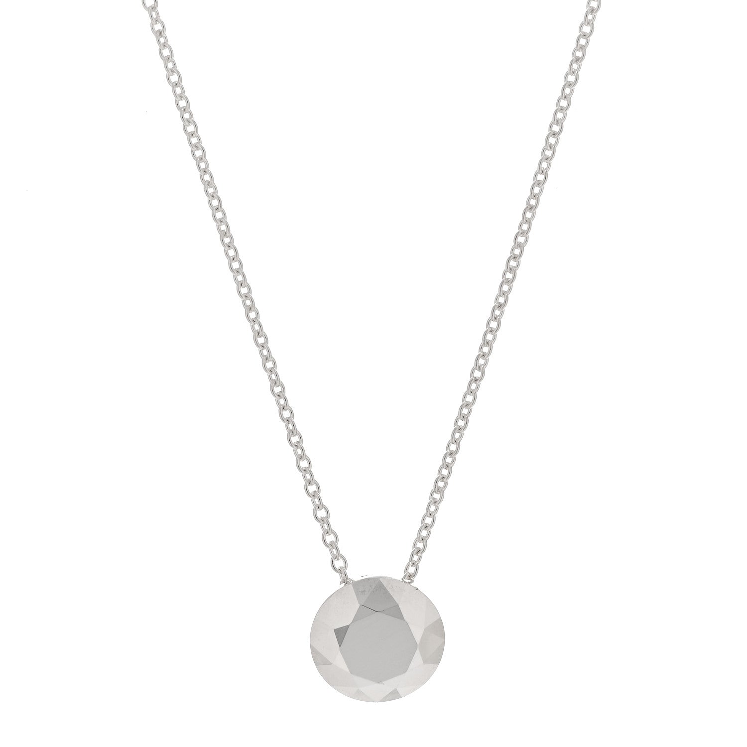 Tiffany Sterling Silver Elsa Peretti Two Carat Faceted Pendant Necklace 1 of 5