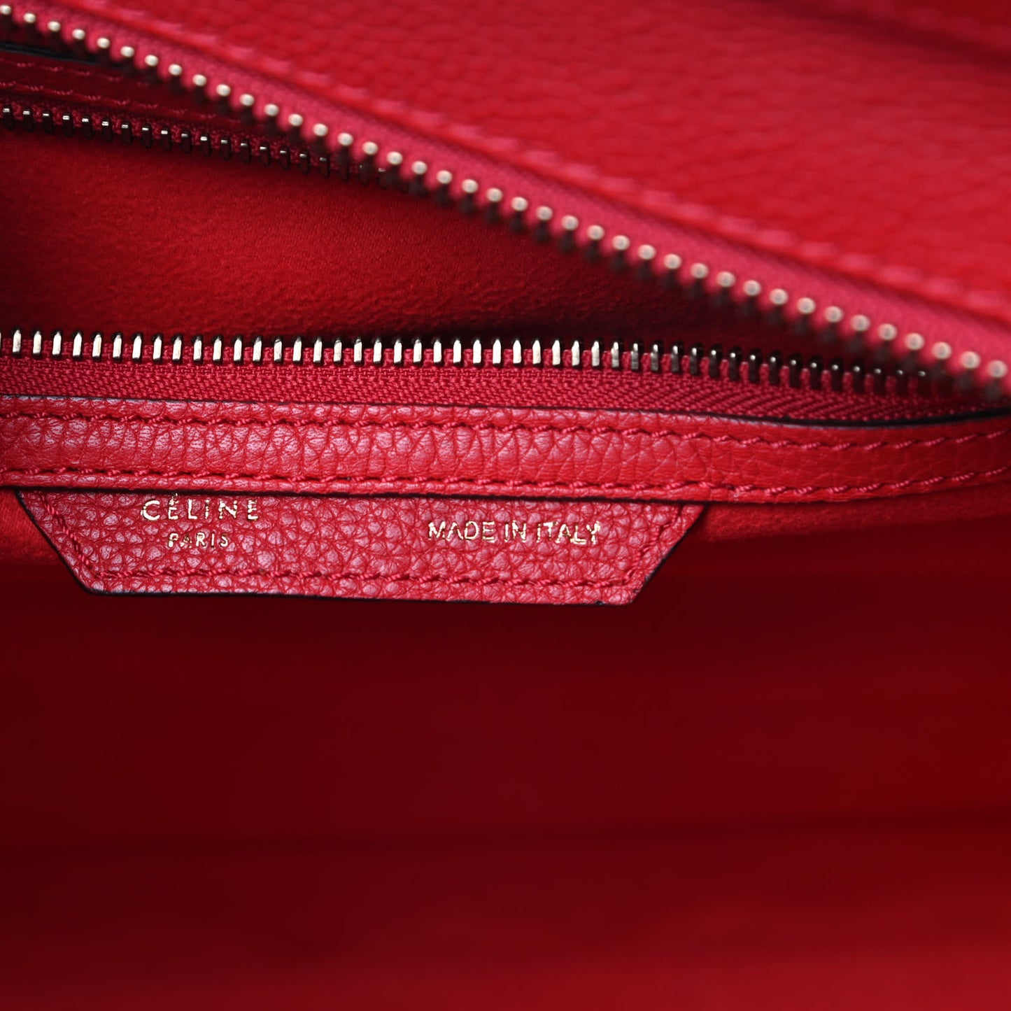 Drummed Calfskin Mini Luggage Coquelicot