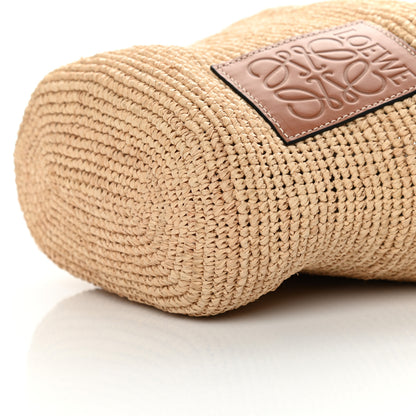 Loewe Calfskin Raffia Bucket Bag Natural Tan 9 of 11