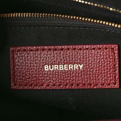 Burberry Grainy Calfskin House Check Medium Banner Tote Mahogany Red 6 of 9