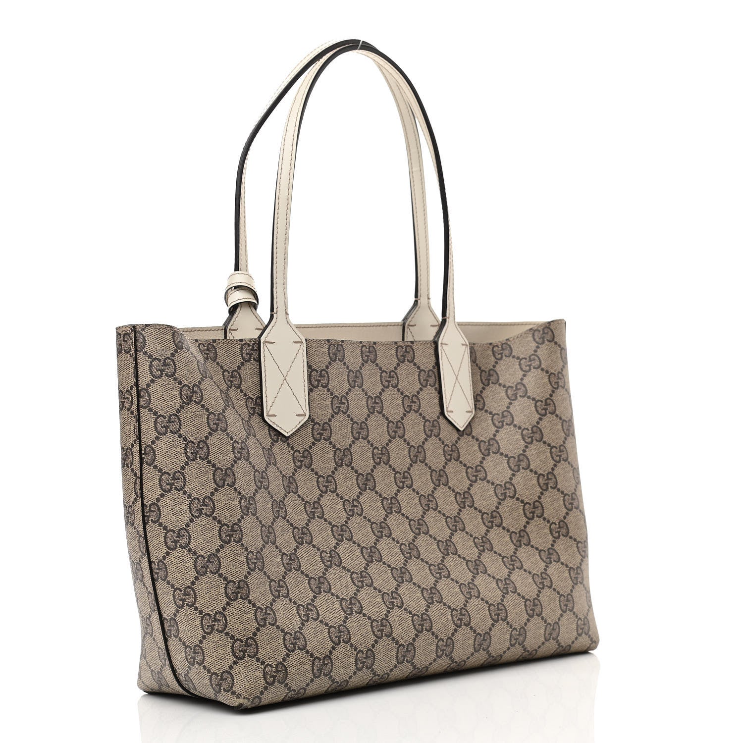 Gucci GG Supreme Monogram Small Reversible Tote Beige White 2 of 11