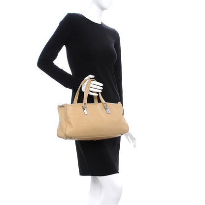Chanel Calfskin Square Stitched Large Tote Beige 2 of 14