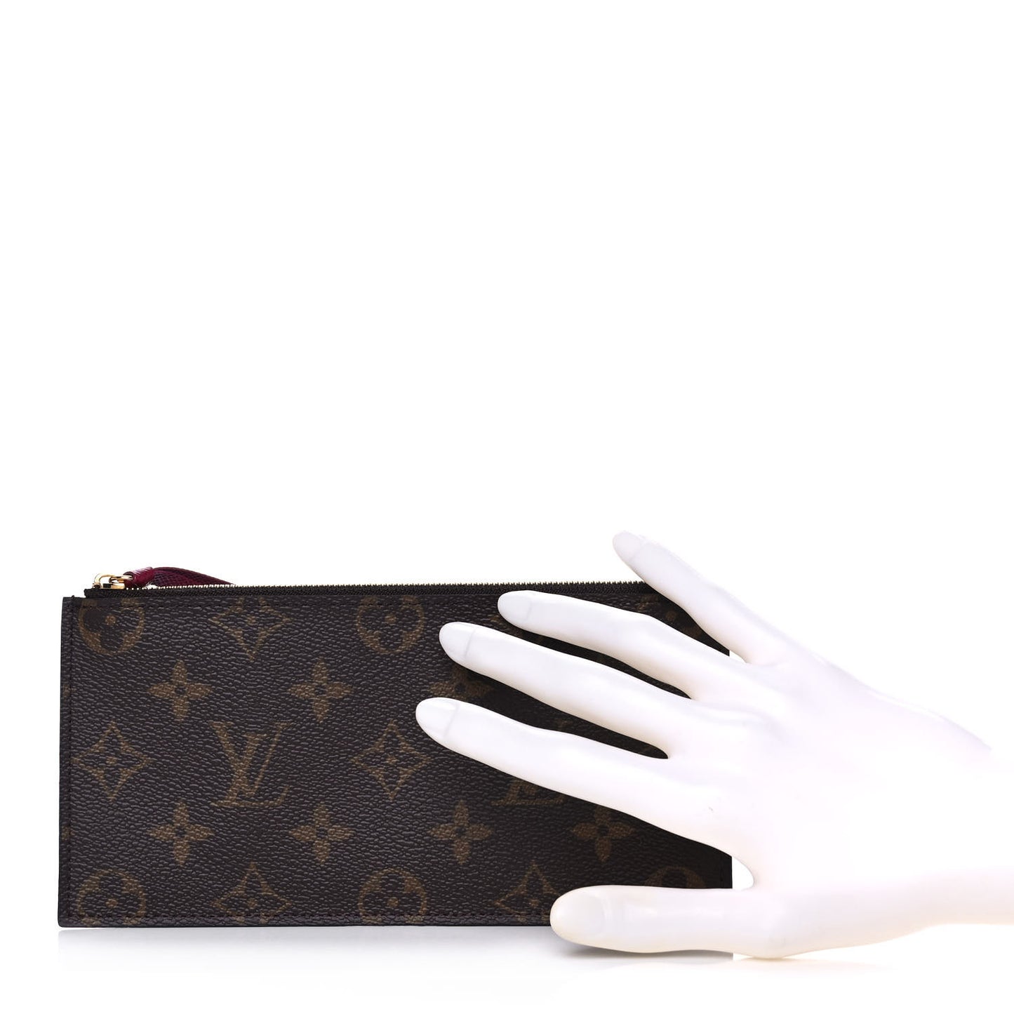Monogram Felicie Chain Wallet Zippered Insert Fuchsia