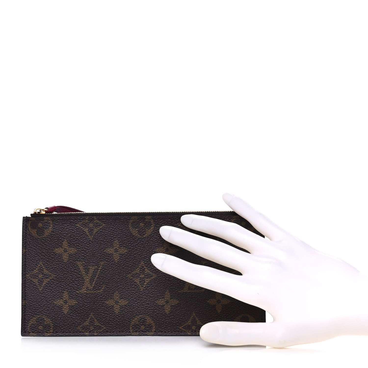 Louis Vuitton Monogram Felicie Chain Wallet Zippered Insert Fuchsia 2 of 8