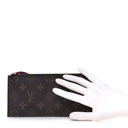 Louis Vuitton Monogram Felicie Chain Wallet Zippered Insert Fuchsia 2 of 8