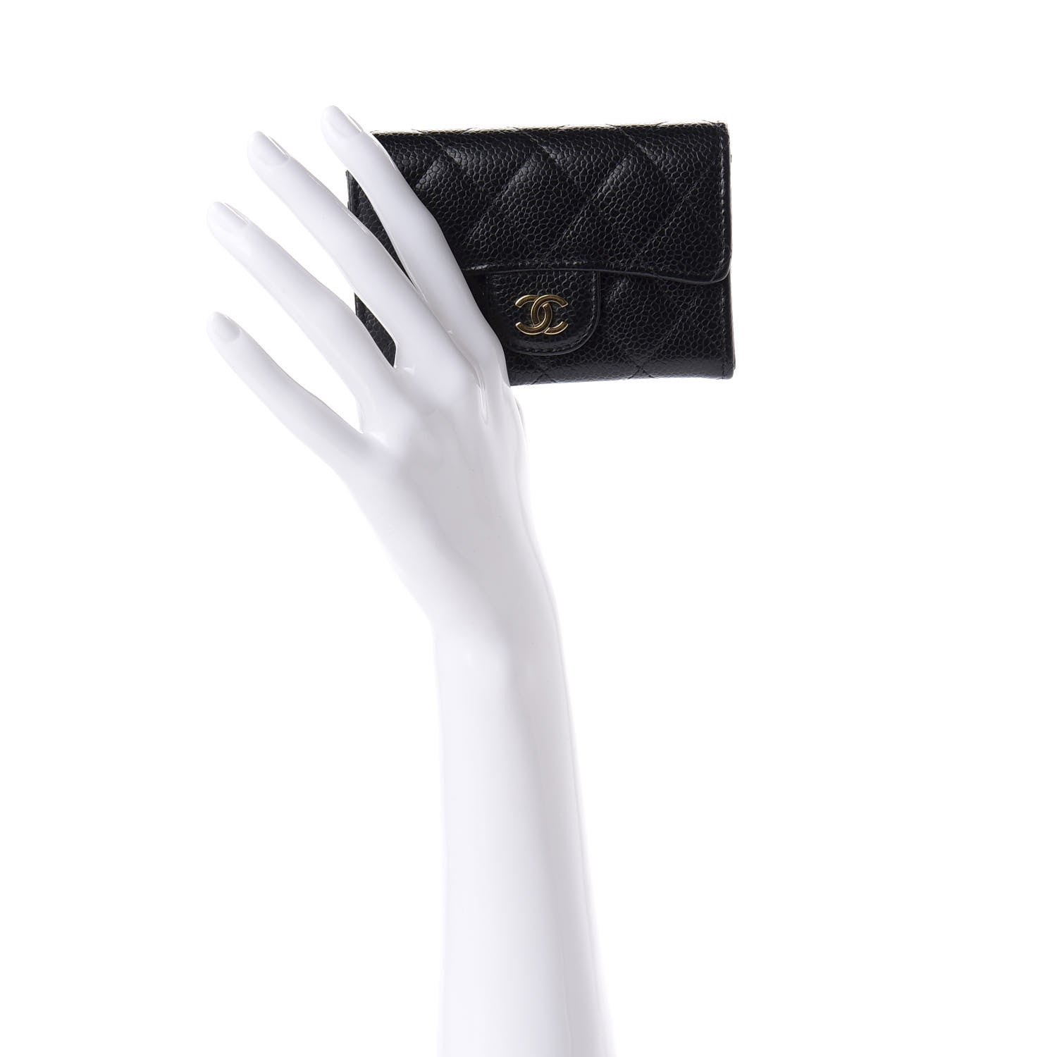 Chanel Caviar Quilted Flap Card Holder Black 2 of 9