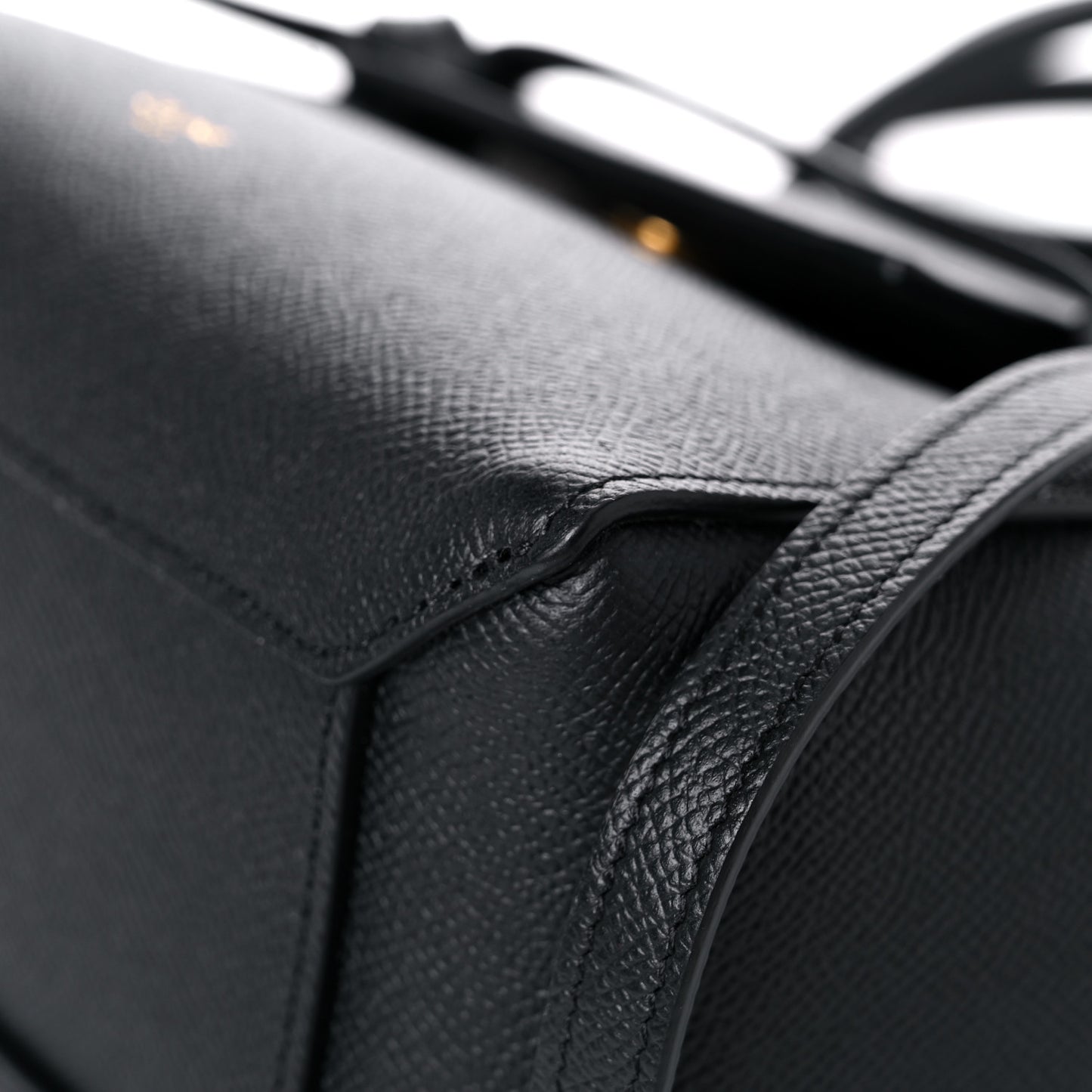Grained Calfskin Nano Belt Bag Black